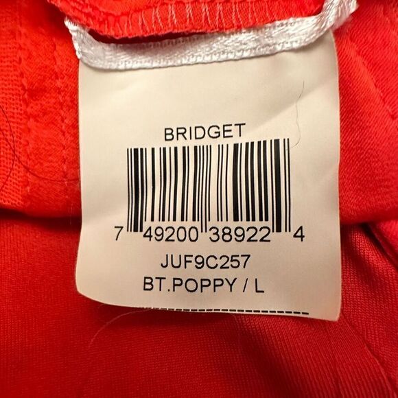 BCBGMaxazria Adjustable Strap Bridget Bustier Short Romper Poppy Orange Large - Picture 6 of 7
